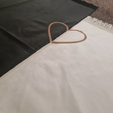 QURAYA ® Tapis de prière personnalisé - Coffret DeLuxe (Ensemble Couple) Noir & Beige